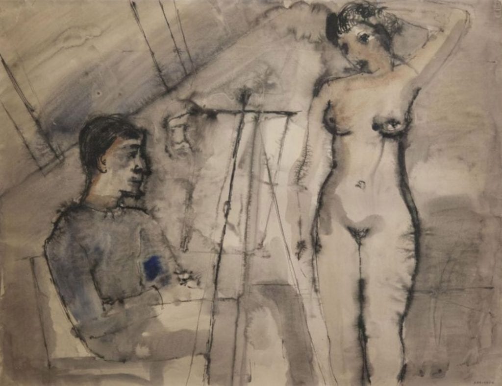 Paul DELVAUX (1897-1994) Le maître et son modèle