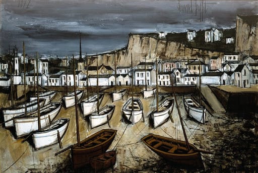 Bernard Buffet - Treboul, le port à marée basse, 1972
