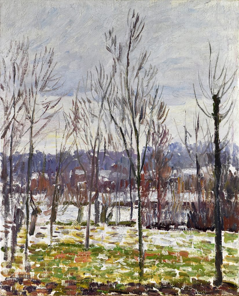 Camille PISSARRO - Peupliers en hiver, effet de neige, Éragny, circa 1895